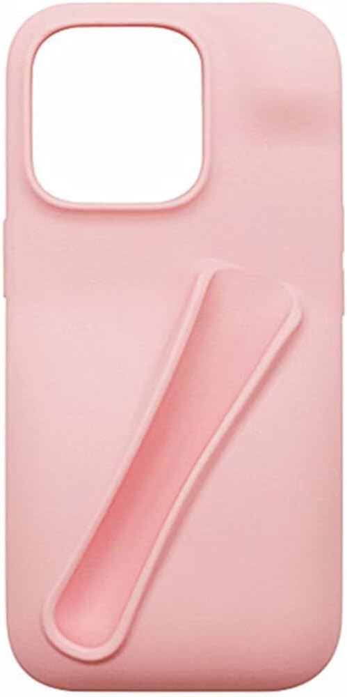 Lipgloss Holder Case for iPhone 16 Pro Max, Lip Gloss Case Lipstick Lip Glaze Stylish Silicone Funny Women Girls Cover for iPhone 16 Pro Max 6.9 inch 2024 (Pink)