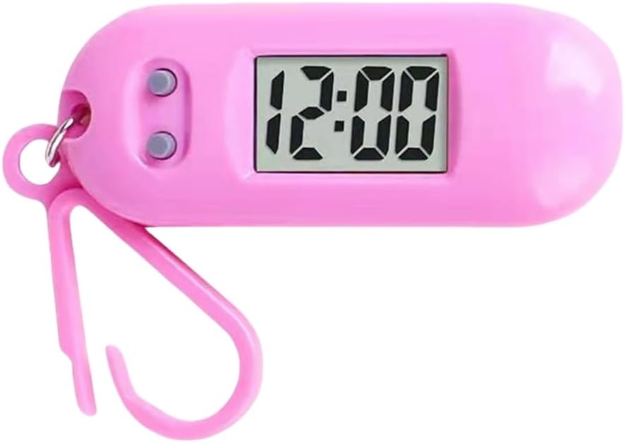 Lightweight LED Digital Keychain Pocket Watch Miniature Clock Electronic Timepiece Accessory for Students and Kids