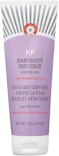 First Aid Beauty - KP Bump Eraser Body Scrub with 10% AHA, Keratosis Pilaris Skin Exfoliater with Glycolic and Lactic acids, Helps Reduce Chicken Skin Bumps, Safe for Sensitive Skin, 8 oz