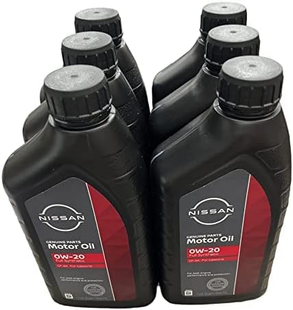 Nissan Genuine Synthetic 0W-20 Motor Oil 999PK-000W20N (Case of 6)
