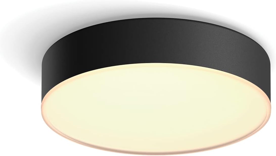 Philips Hue Enrave White Ambiance Smart Ceiling Light [Small], Black. Works with Alexa, Google Assistant and Apple Homekit