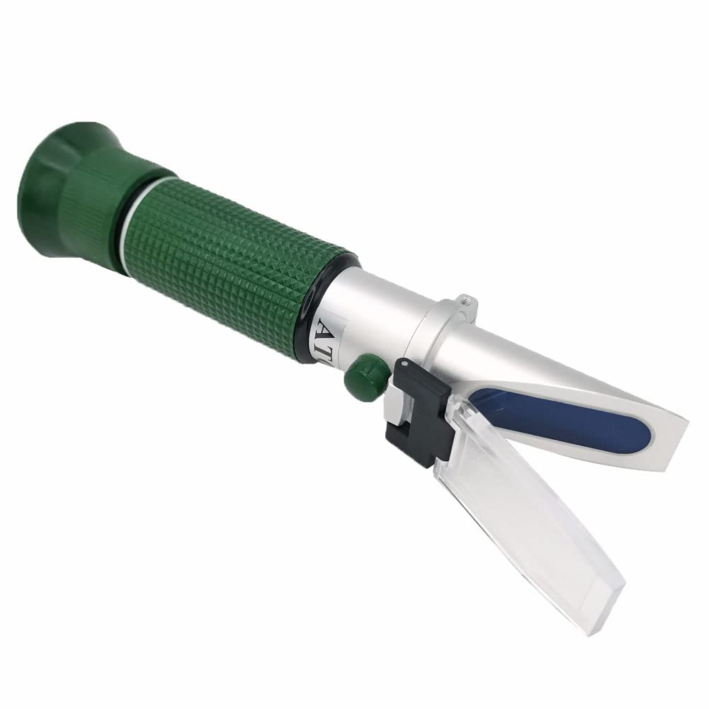 4-in-1 Use Antifreeze DEF Refractometer for Automobile Antifreeze System, Diesel Exhaust Fluid, Battery Acid and Windshield Washer Fluid