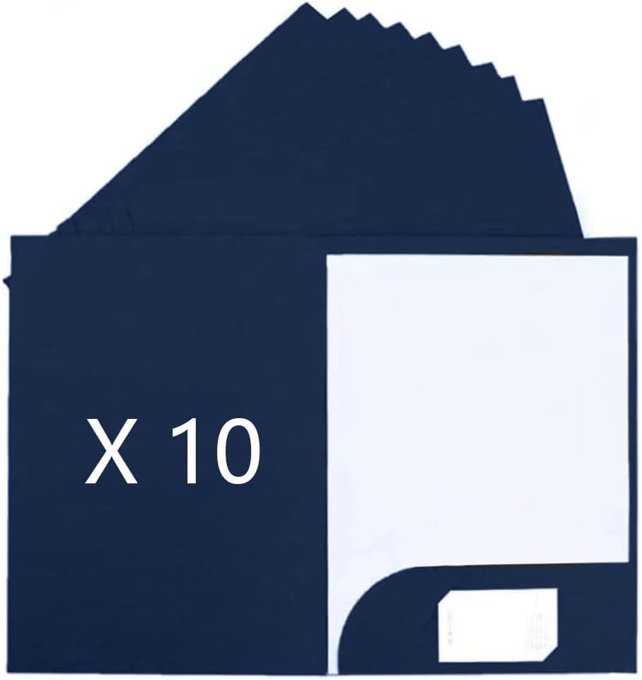 DZOZO 10pcs File Folder Double Insert Folders A4 Letter Size Folder Kraft Cardboard Folders Office Project File Presentation Folder for Home School Meeting Report Office Stationery Supplies