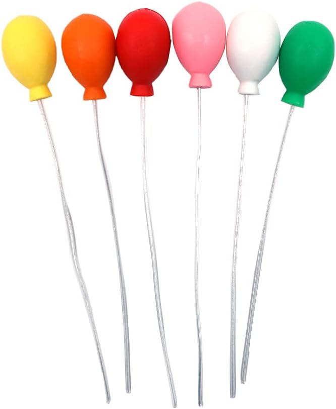 CENPEK 12 Pack 1:12 Dollhouse Miniature Foam Balloons DIY Fairy Garden Dollhouse Decor