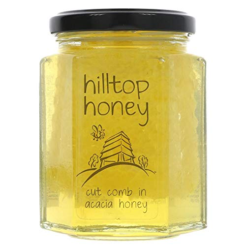 Hilltop Honey Cut Comb in Honey - Acacia 340g (Pack of 4)