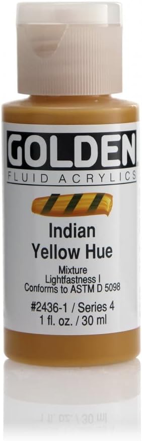 Pro-Art Golden Fluid Acrylic Paint Historical Indian Yellow Hue