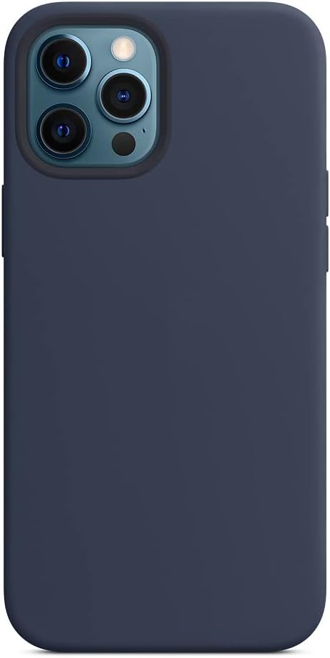 enttgo Silicone Case Compatible with iPhone 12 Pro Max 6.7 inches (Deep Navy)