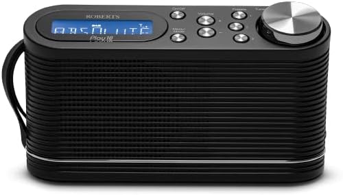 Roberts PLAY10 FM/DAB/DAB+ Digital Portable Radio, Black