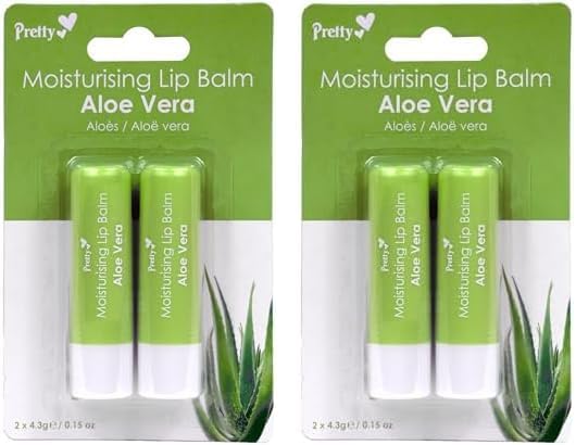 Pretty Moisturising Lip Balm - Aloe Vera (Pack of 2)