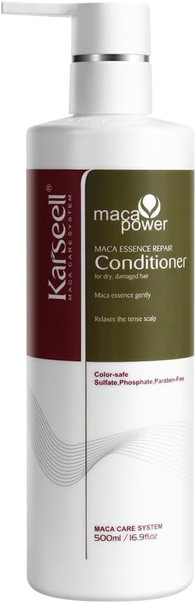 Karseell Maca Essence Hair Conditioner Argan Oil Deep Restores Hair Treatment Smooth Glossy for Dry and Damaged Hair 500ml