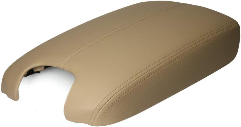 A ABIGAIL Center Console Armrest Cover Repacement Compatible with 2008 2009 2010 2011 2012 Honda Accord Auto Leather Suture Console Lid Cover Replacement (Beige)