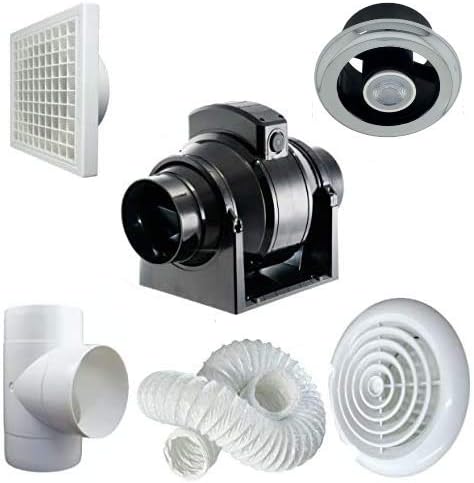 Manrose PROCFTSLKCLED MF100T Professional Shower Extractor Fan/Light Kit (Timer)