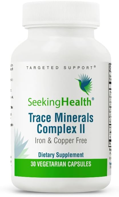 Seeking Health Trace Minerals Complex II - Immune Health & Brain Health Supplement with Zinc & Selenium - Copper- and Iron-Free Formula - Energy, Skin & Hair Support Supplement - 30 Capsules