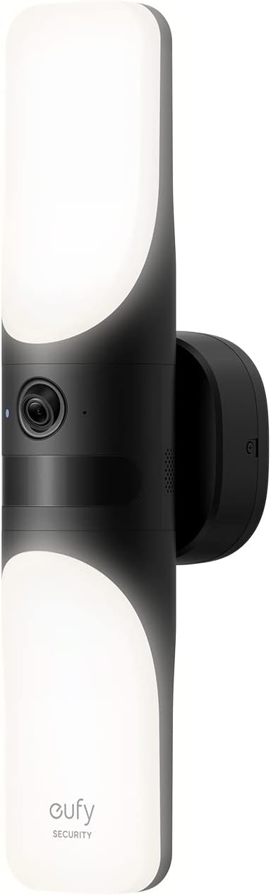 eufy Security Wired Wall Light Cam S100 Security Camera Outdoor, 2K Camera with 1200 Lumen Light, Color Night Vision, Motion Activated Light, AI Smart Detection, IP65 Waterproof, 1 Pack
