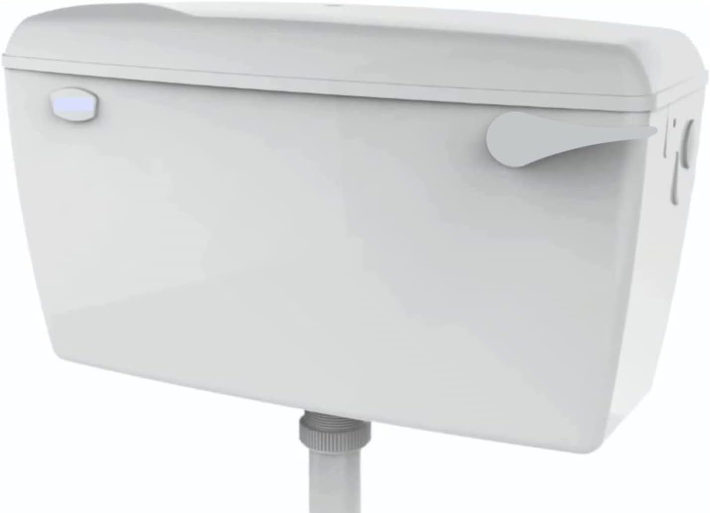 Taps2Traps® Exposed Wall Mounted Lever Toilet Low Level Flushing Cistern Tank - Side Entry