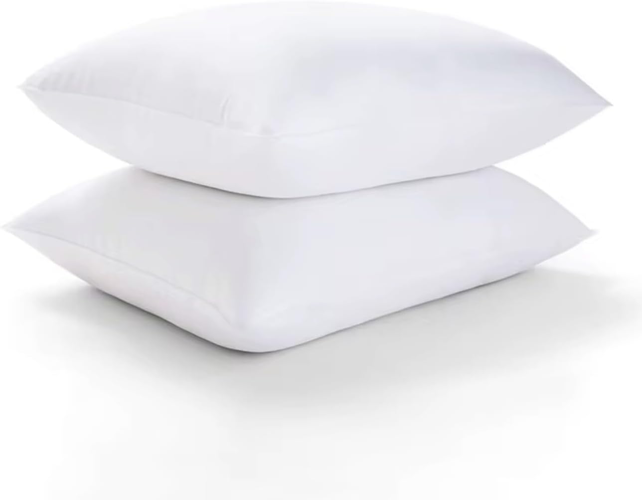 GB TEXTILE NIGHTSLEEP Pack of 2 Pillows, Luxury PLAIN Bounce Back Hollow Fibre Filling Pillow