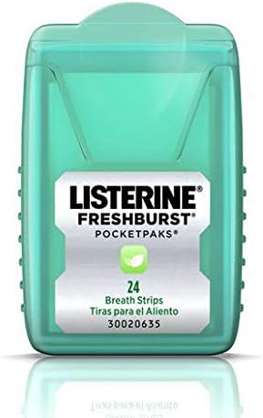 Johnson & Johnson Listerine Freshburst PocketPaks Breath Strips 3-24 Strip Packs - 36 per case.