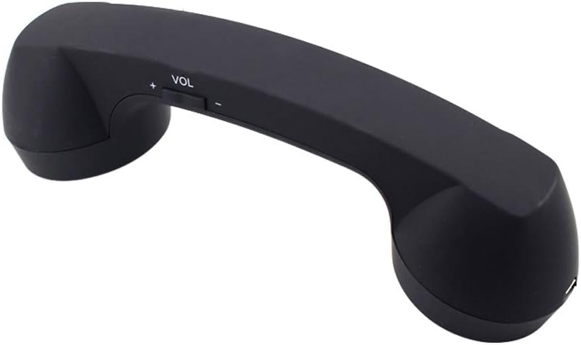 Wireless Retro Telephone Handset and Wire Radiation-Proof Handset Receivers Headphones for a Mobile Phone with Comfortable Call (Black)