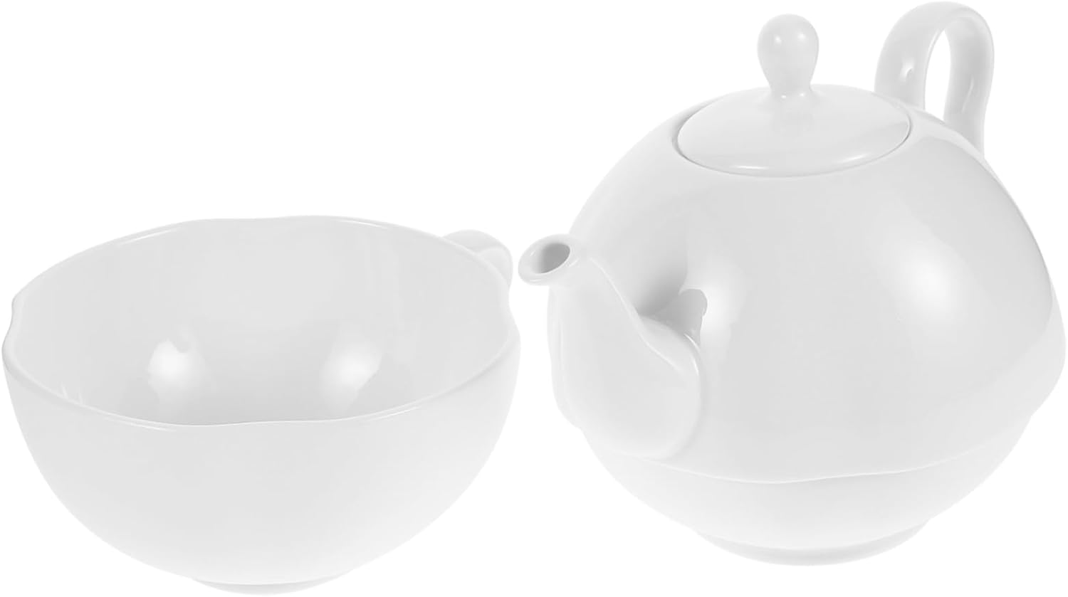 Mipcase 1 Set Vintage Bone China Teapot and Cup Set Porcelain Tea Kettle Teacups Timeless English Design for Home Use Tea Set