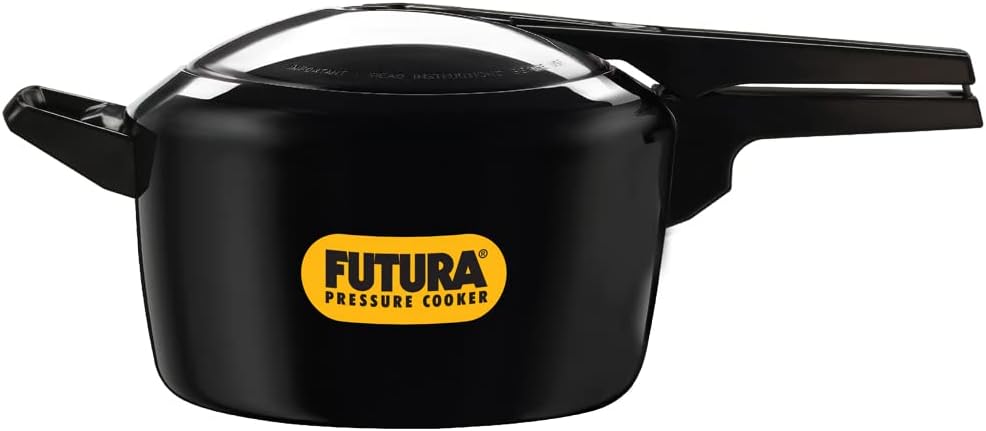 Hawkins Futura 5 Litre Pressure Cooker, Hard Anodised Inner Lid Pressure Cooker, Pan Cooker, Black (FP50)