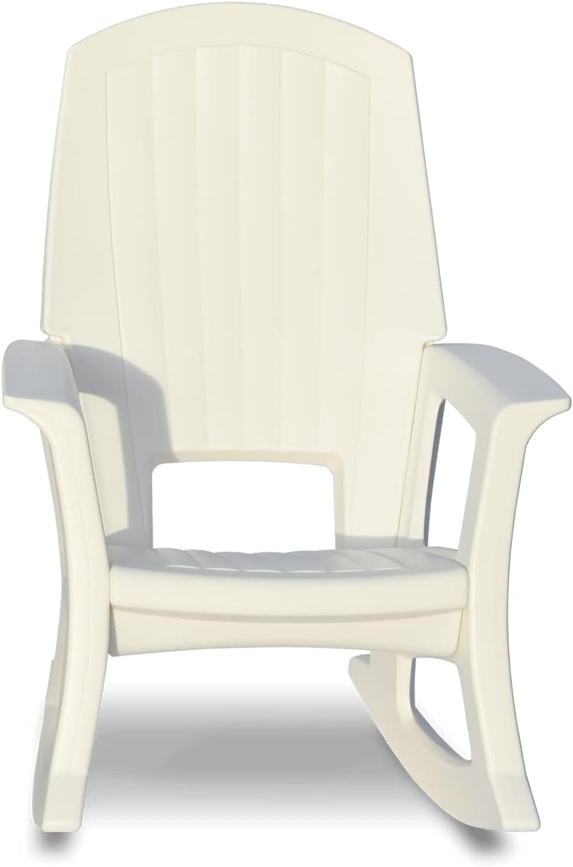 Rockaway Heavy Duty All-Weather Outdoor Rocking Chair Plastics - White