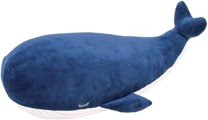 MAIPAI Cute Whale Stuffed Animals Plush Pillow,Soft Kawaii Blue Whale Plush Toy,Cotton Plushies Pillows Doll for Kids Plush Figure Gift (Blue 25cm)