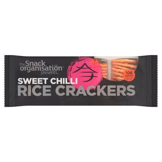 Sweet Chilli Rice Crackers 100g - 5 Pack The Snack Organisation Presents in a Premier Life Store Box