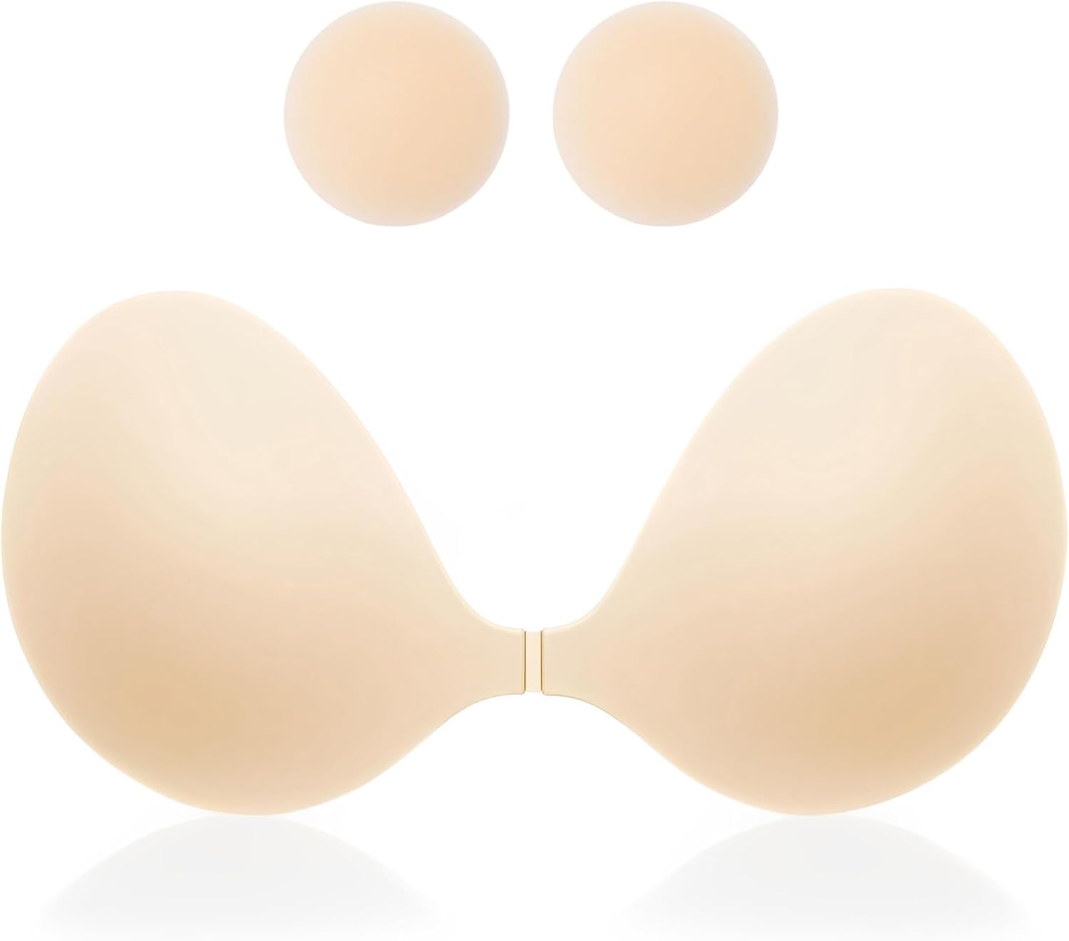MITALOO Seamless Adhesive Bra Sticky Strapless Invisible Push up Bras Silicone Backless Nipple Cover for Women
