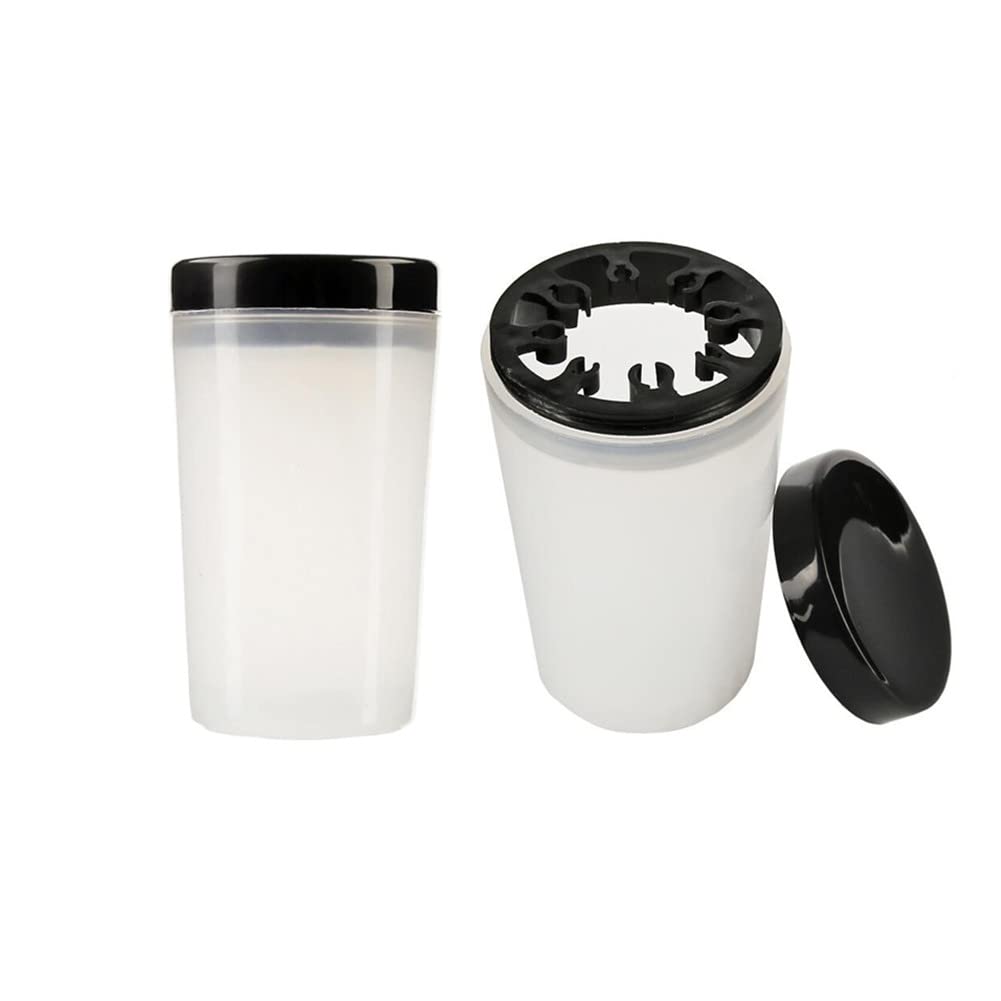 2 Pack Nail Art Brush Cleaner Cup, Acrylic Nail Art Tip Brushes Holder Remover Cup, Immersion UV Gel Pen Polish Remover Cleanser Cleaner