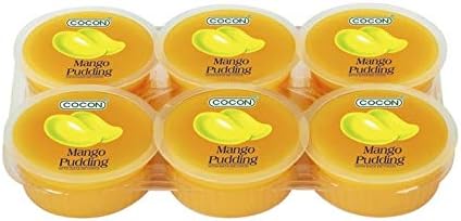 Cocon Nata de Coco Mango Pudding 6-Pieces 80 g