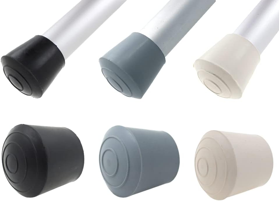 16x Rubber Furniture Feet Ferrule Caps Stoppers - Many Sizes & Colours Available - Ideal for Tables & Chairs - by Lifeswonderful (19 or 20mm, Black)