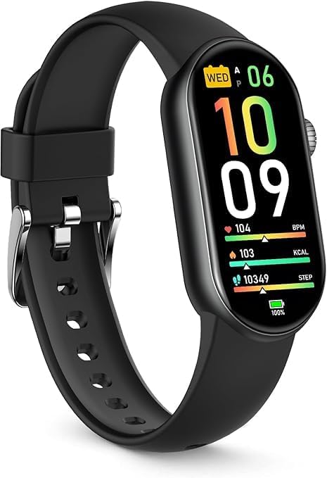 FITVII Ole Fitness Tracker with 24/7 Heart Rate and Blood Pressure Monitor, Blood Oxygen Sleep Tracking Step Calories Counter IP68 Waterproof Activity Tracker for Women Men