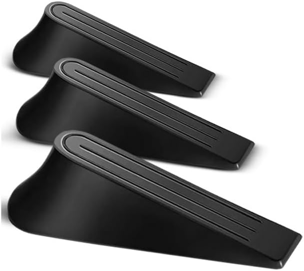 MSC 3 Pack Rubber Door Wedge, Door Stop, Multi Surface Doorstopper, Door jam, Suitable Door stoppers for Floor of All Types Such as Wooden or Tiled Floors 3pc