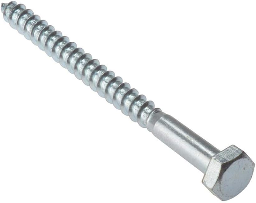 CS10200M Hexagon Head Coach Screw - Zinc Plated