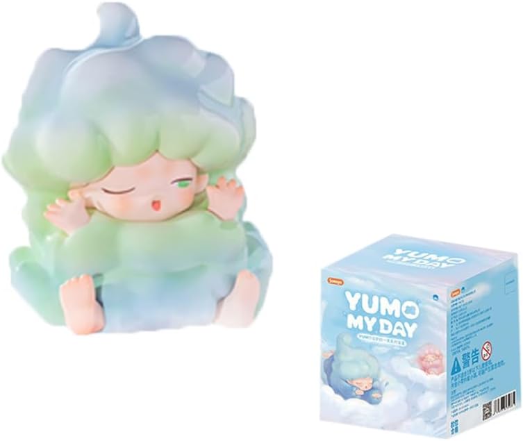 Aven Rabbit YUMO MY DAY Series Blind Box Action Figures Mystery Box Cute Random Toys Birthday Gift Christmas Collectible Toy for Desktop Ornaments,1PC