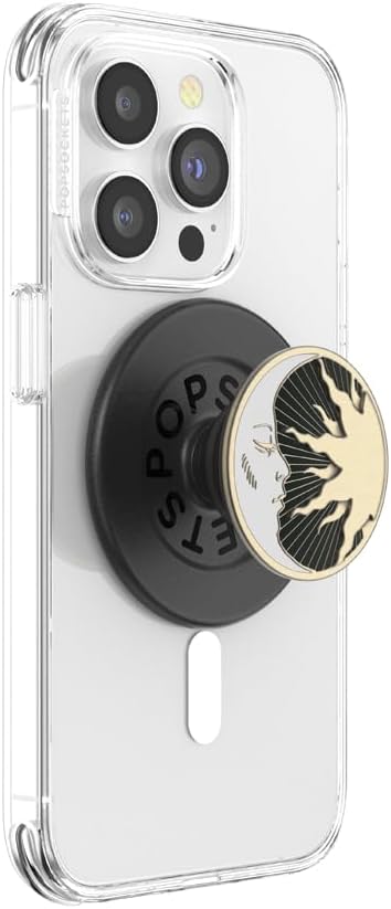 PopSockets Phone Grip for MagSafe with Kickstand, Magnetic Stand, Swappable Top, Secure Hold for iPhone MagSafe Cases, Phone & Tablet Grip - Enamel Lunar Dreams