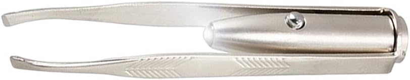 Creative Led Light Eyelash Eyebrow Hair Removal Stainless Steel Make Up Tweezer Durability and practicality Beauty and Personal Care(8.8x0.8x1.6cm)