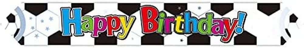 OakTree 9ft Banner Football Birthday,White