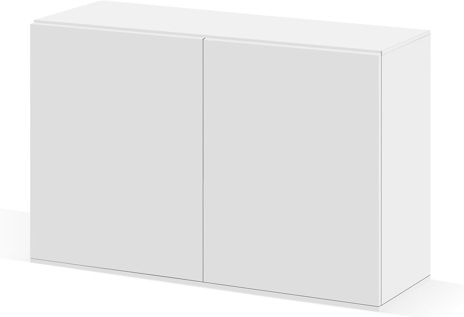 CIANO, EMOTIONS PRO 120 White 121 x 40 x 83 cm Wooden Aquarium Stand with 2 Doors and Storage Compartment - Aquarium Cabinet for Fish - Made in Portugal
