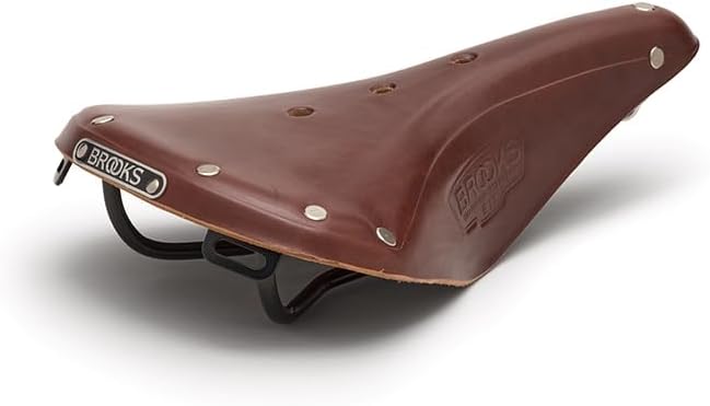 Brooks England B17 Bike Saddle - Handmade Leather Bike Seat (Steel, Titanium, Copper)
