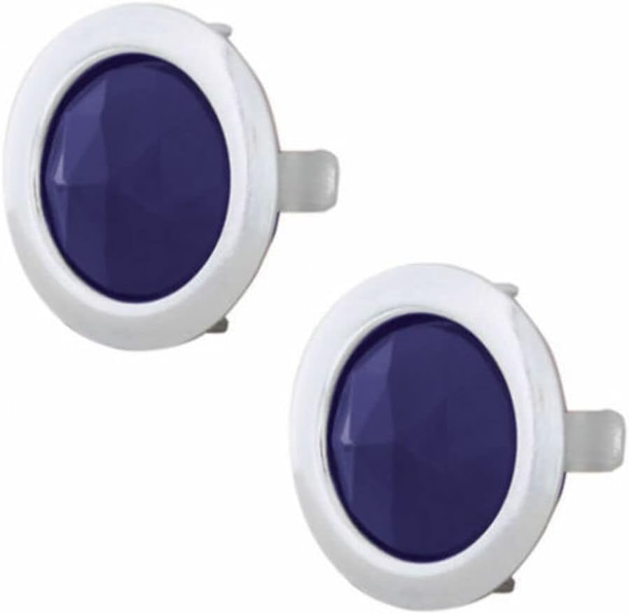 United Pacific A5010 Blue Dot With Chrome Ring, Short Foot (Pair)