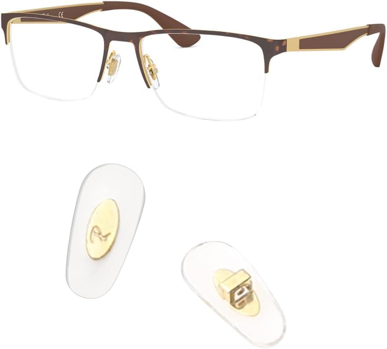 Replacement Push-in Nose Pads for Ray-Ban RB6335 Glasses Repair Kits,Bonus Lens Cloth