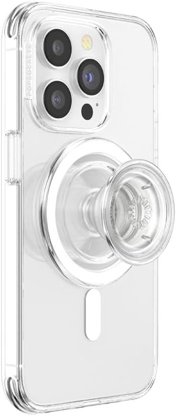 PopSockets Phone Grip for MagSafe, Magnetic Holder, Phone Stand - Clear
