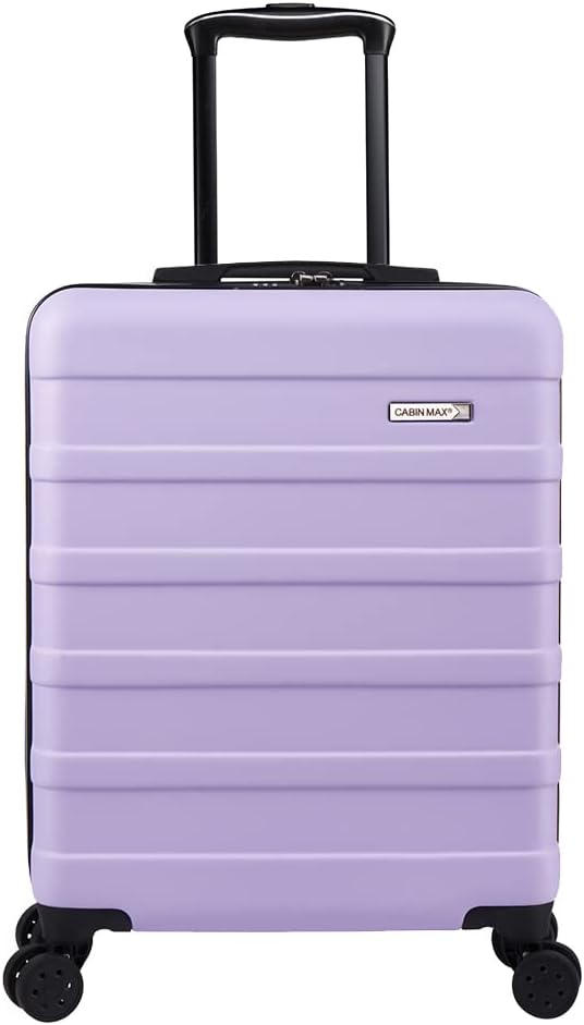 Cabin Max Anode 55x40x20 Cabin Suitcase, Built in Lock, Lightweight Carry On, 8 Wheels, Wet Pocket, Suitable for Ryanair, Easyjet, Paid Hand Luggage Carry-Ons (55 x 40 x 20 cm 40l)
