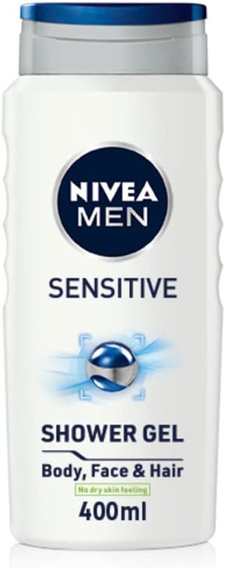 NIVEA MEN Sensitive, Pack of 6 (6 x 400ml), Alcohol-Free Sensitive Skin , Gentle for Men, for Irritated Skin