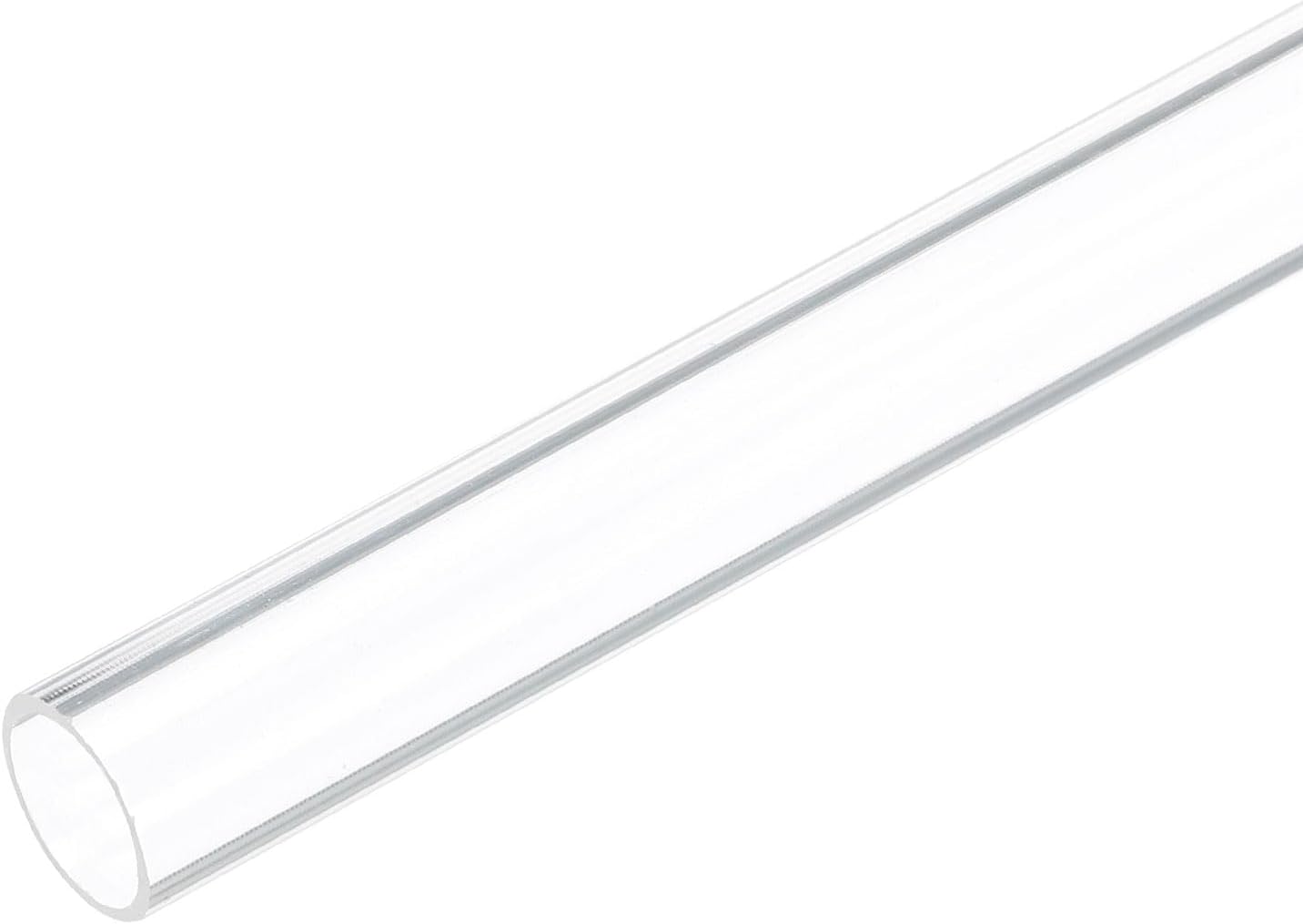 Rebower 12" Clear Plastic Rigid Pipe 10mm x 12mm(3/8" x 1/2") Acrylic Tube Round Polycarbonate Tubing, [for Plumbing, Hydraulics, Pneumatics, Aquarium, DIY]