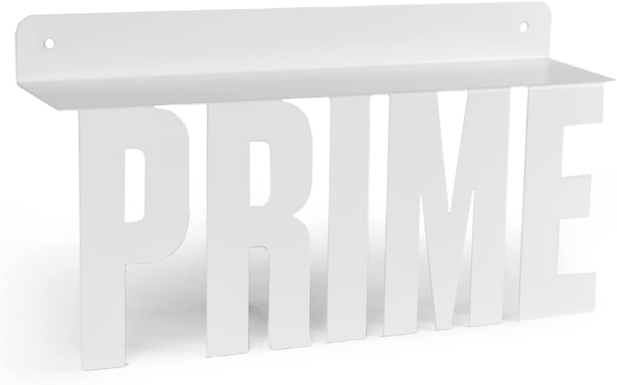 Unofficial PRIME Hydration Drinks Wall Mount Shelf - Display for Energy Drink Bottles - KSI, Logan Paul, Collection, White