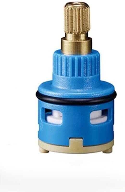 Brass Ceramic Faucet Valve Core,Replacement Tap va Ceramic Disc Cartridge, 22mm Ceramic Tap Cartridge Replacement Water Mixer Tap Inner Control Faucet Valve PP Plastic Blue (22mm)
