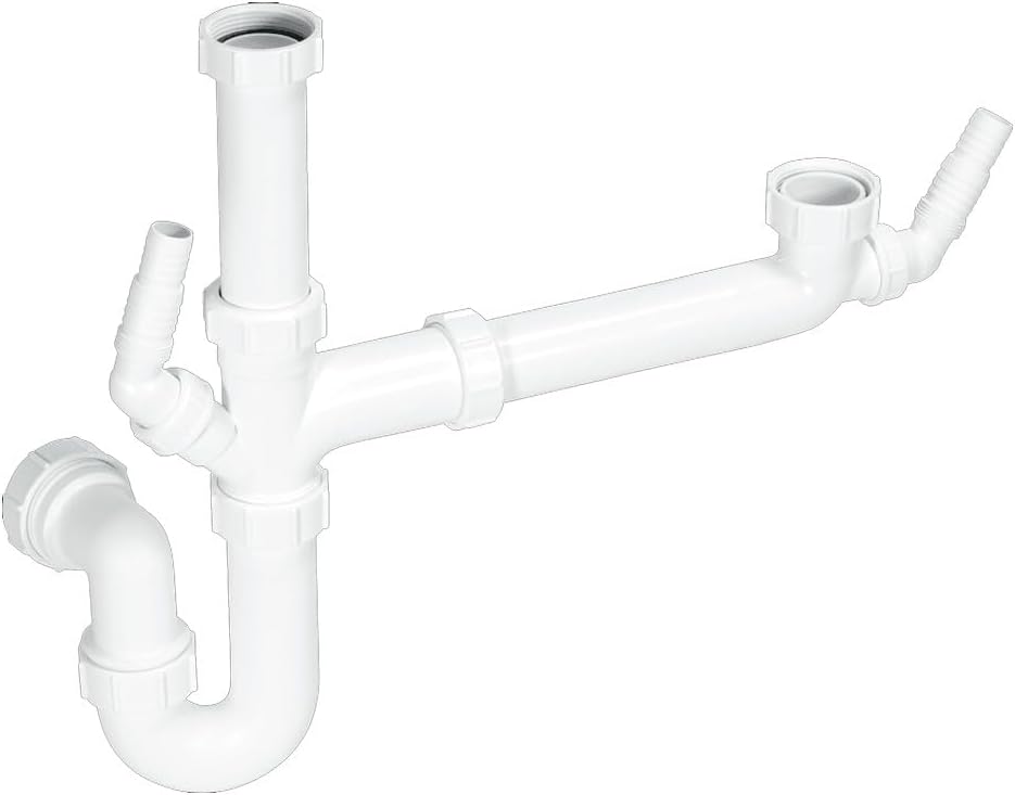 McAlpine SK1A Standard Bowl and a Half Plumbing Kit, White