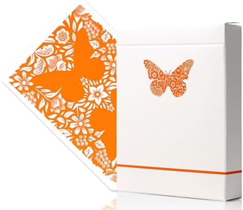 Butterfly Worker Marked Playing Cards (Orange) by Ondrej Psenicka